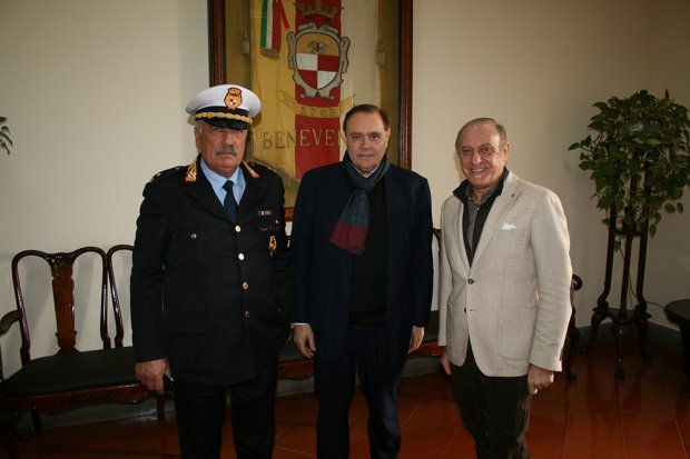 Giovanni Fantasia (primo da sinistra), Clemente Mastella e Bruno Fragnito