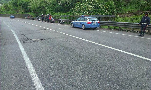 Incidente sulla Telesina, coinvolti tre motociclisti (24 aprile 2016)
