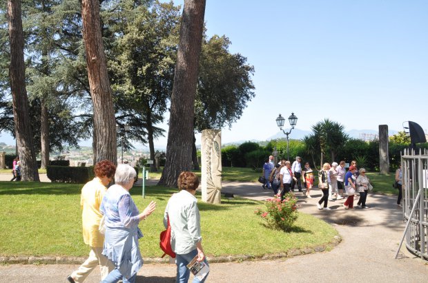 Turisti alla Rocca dei Rettori 2018