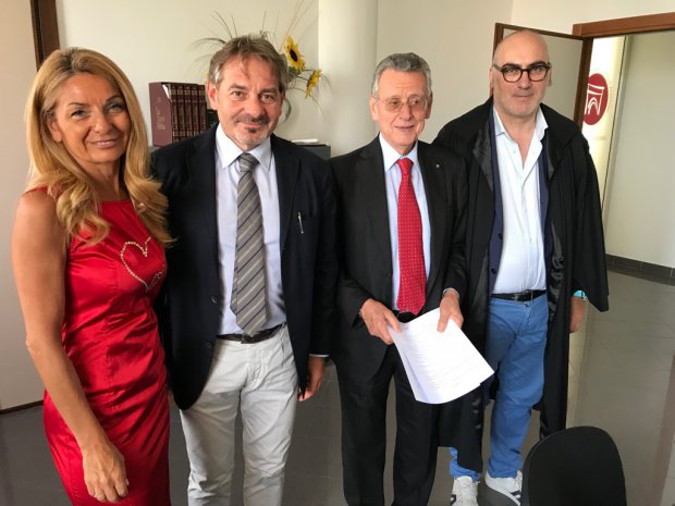 I protagonisti della firma della Convenzione tra Unifortunato e Ordine degli Avvocati