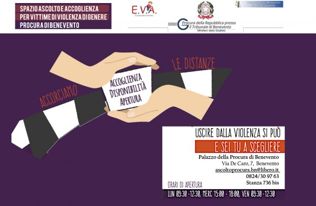 sportello di ascolto della Procura di Benevento per le vittime di violenza