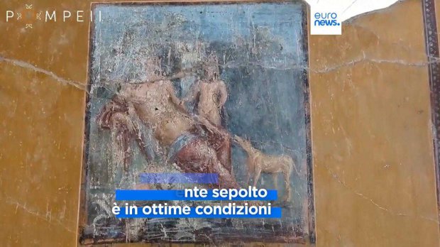 Scavi di Pompei, affresco del mito di Frisso ed Elle