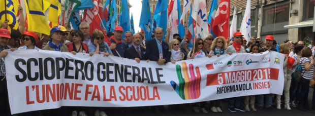 Lo sciopero della Scuola di ieri a Roma
