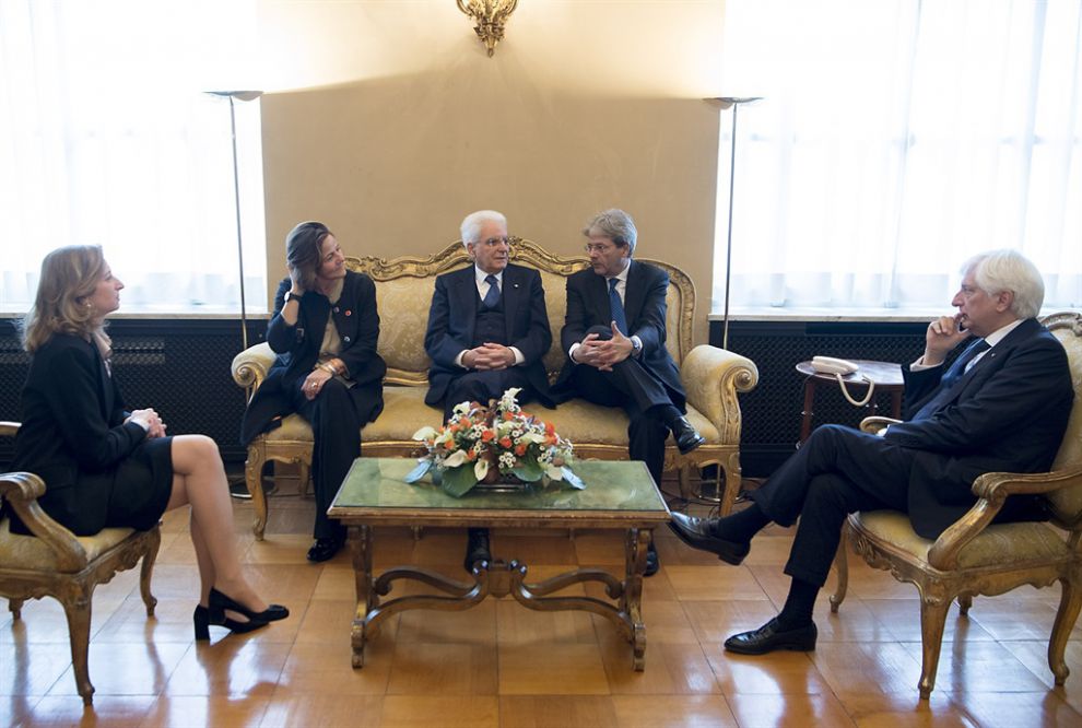 Il Presidente Sergio Mattarella con il Primo Ministro Paolo Gentiloni