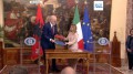 Edi Rama e Giorgia Meloni align=